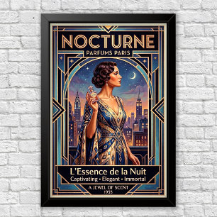 Vintage Art Deco Perfume Advertisement Poster