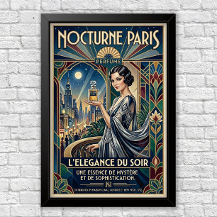 Vintage Art Deco Perfume Advertisement Poster