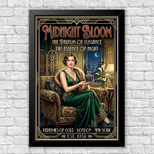 Vintage Art Deco Perfume Advertisement Poster