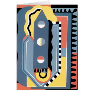 Vintage Art Deco Pochoir Jazz Geometric Patterns Cards