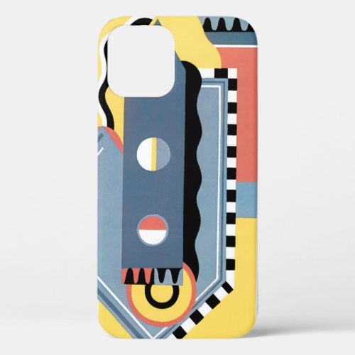 Vintage Art Deco Pochoir Jazz Geometric Patterns iPhone 12 Case