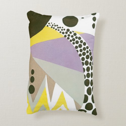 Vintage Art Deco Pochoir Jazz Geometric Patterns Decorative Pillow