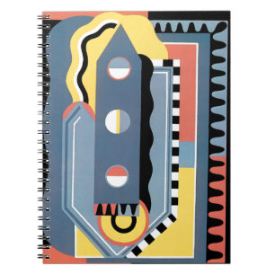 Vintage Art Deco Pochoir Jazz Geometric Patterns Notebook