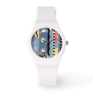 Vintage Art Deco Pochoir Jazz Geometric Patterns Watch