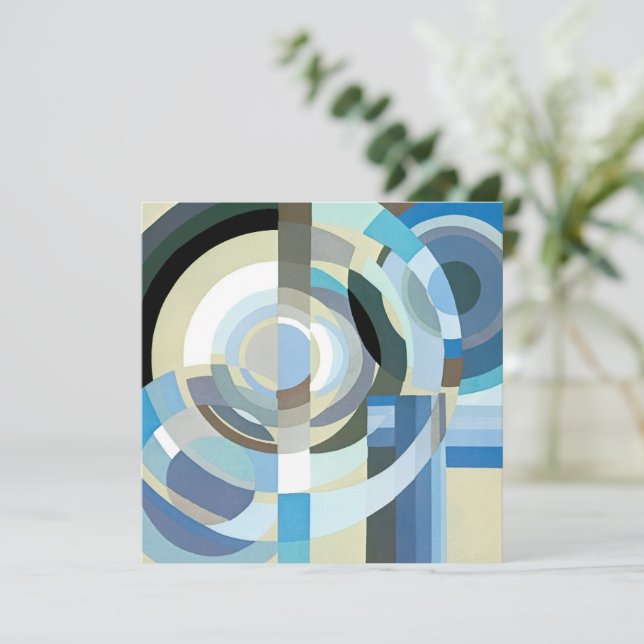 Vintage Art Deco Pochoir Jazz Geometric Shapes (Standing Front)