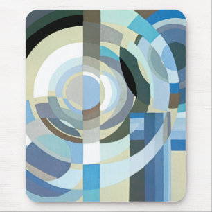 Vintage Art Deco Pochoir Jazz Geometric Shapes Mouse Pad