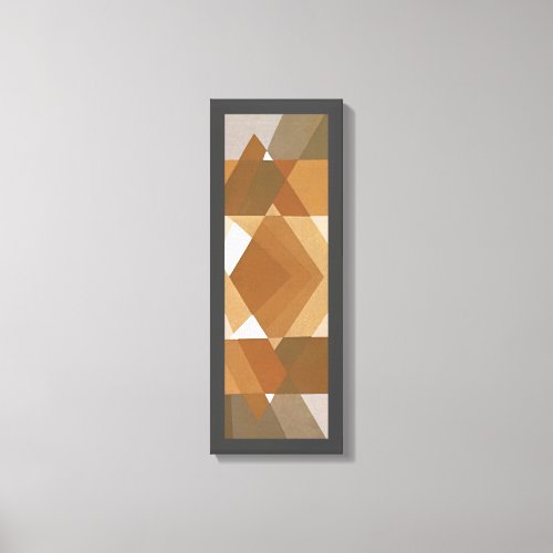 Vintage Art Deco Pochoir Jazz Tan Geometric Shapes Canvas Print