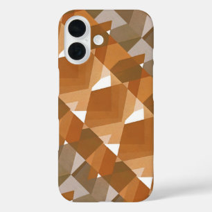 Vintage Art Deco Pochoir Jazz Tan Geometric Shapes iPhone 16 Case