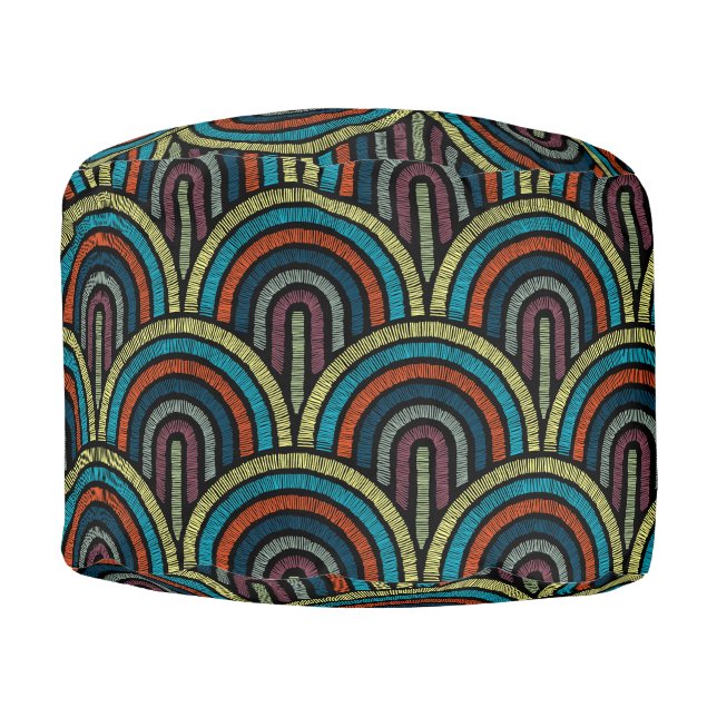 Vintage Art Deco Pouf (Front)