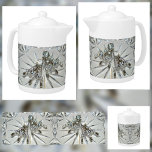 Vintage Art Deco Rhinestones Elegant Teapot<br><div class="desc">Vintage artdeco rhinestone earrings and cut crystal inspired this retro glam tea pot. With this feminine and sophisticated tea pot,  add elegance and glamor to your tea time ritual.

This image is original photography by JLW_PHOTOGRAPHY</div>