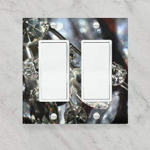Vintage Art Deco Rhinestones Glam Light Switch Cov