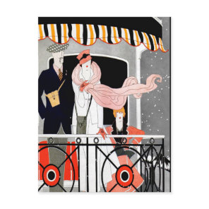 VINTAGE ART DECO "RIDE THE RAILS" TRAVEL POSTCARD