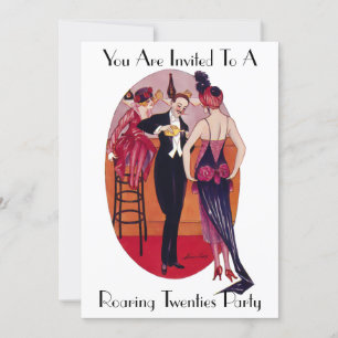 Vintage Art Deco Roaring 20's Invitation