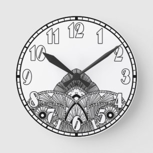 Vintage Art Deco Round Clock