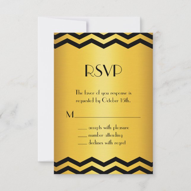 Vintage Art Deco RSVP (Front)