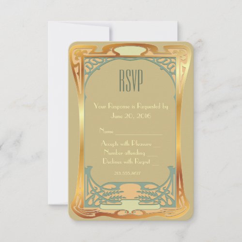 Vintage Art Deco RSVP  Gatsby Inspired