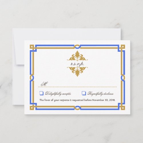 Vintage Art Deco Sapphire &amp; Gold RSVP