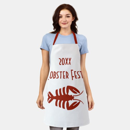 Vintage Art Deco Seafood Lobster in Red Apron