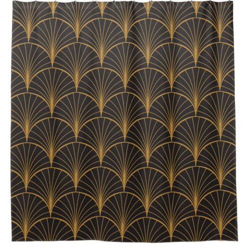 Vintage Art Deco Seamless Pattern Geometric decor Shower Curtain