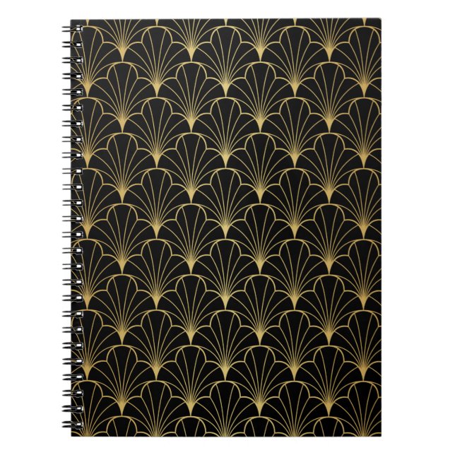 Vintage art deco seamless pattern notebook (Front)