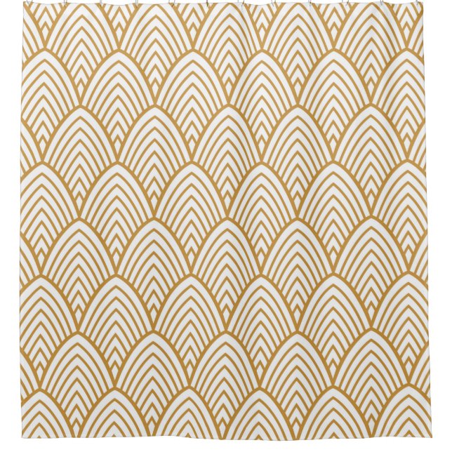 Vintage art deco seamlesspattern shower curtain (Front)