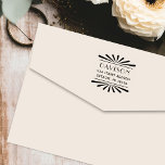 Vintage Art Deco Shell Frame Return Address Self-inking Stamp<br><div class="desc">Self-inking return address stamper inspired by vintage art deco style. Design features a decorative shell monogram frame with custom return address text.</div>