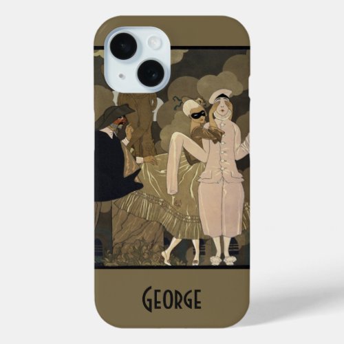 Vintage Art Deco Surprise by George Barbier iPhone 15 Case