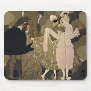 Vintage Art Deco, Surprise by George Barbier Mouse Pad