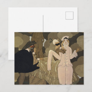 Vintage Art Deco, Surprise by George Barbier Postcard