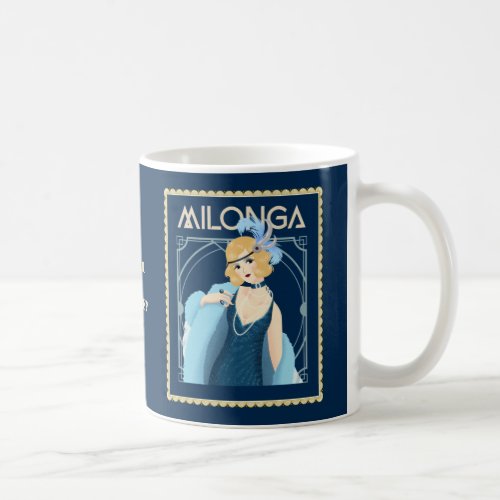 Vintage Art Deco Tango Milonga Flapper Dancer Coffee Mug