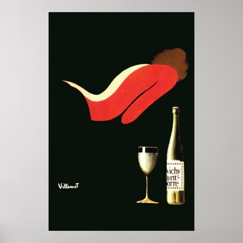 Vintage Art Deco Villemot Vichy St Yorre Poster