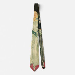 Vintage Art Deco Wedding Bride and Groom Newlyweds Neck Tie