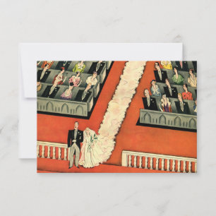 Vintage Art Deco Wedding, Bride and Groom RSVP