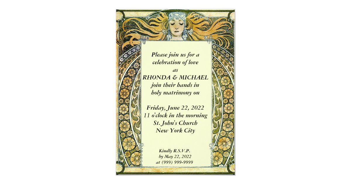 Vintage Prints Wedding Invitations 3