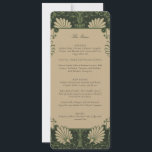 Vintage Art Deco Wedding Menu Card<br><div class="desc">Present your wedding feast with a touch of vintage flair using this Art Deco-inspired wedding menu card. The majestic swan motif at the top, rendered in a classic combination of navy blue, gold, and white, set a tone of refined elegance. The menu itself is printed in a sophisticated font, detailing...</div>
