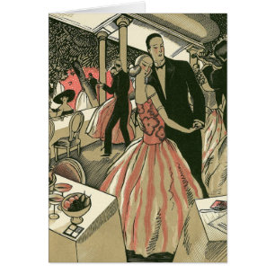 Vintage Art Deco Wedding, Newlyweds First Dance Cards