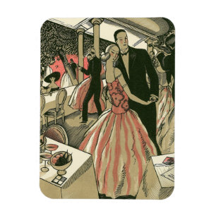 Vintage Art Deco Wedding, Newlyweds First Dance Magnet