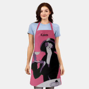 Vintage Art Deco Woman, Afternoon Tea and Cupcake Apron
