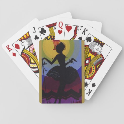 Vintage Art Deco Woman  Playing Cards
