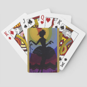 Vintage Art Deco Woman Poker Cards