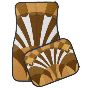 Vintage art decor pattern car floor mat