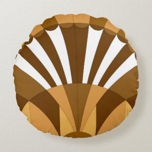 Vintage art decor pattern round pillow
