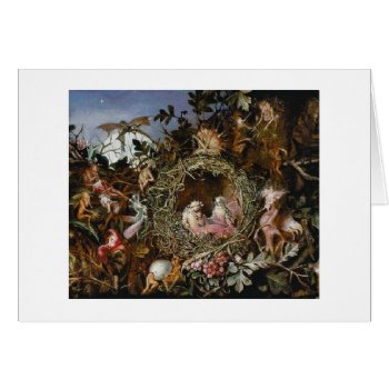 Vintage Art - Fairies In A Bird's Nest  by AsTimeGoesBy at Zazzle