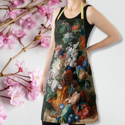 Vintage Art Flowers Florist Artist Painter Custom Apron