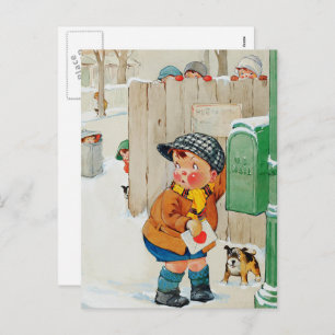 Vintage Art Fun Valentine's Day Holiday Postcard