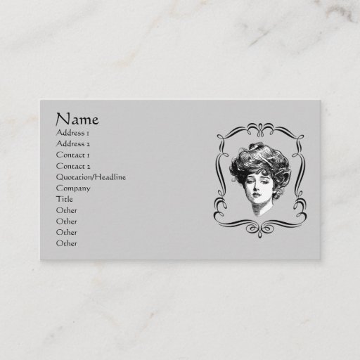 Customizable Vintage Art Gibson Girl Business Card