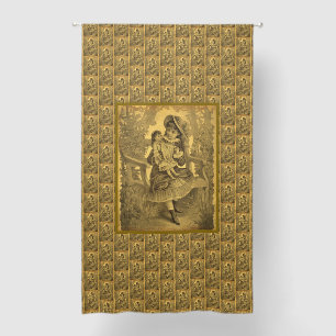 Vintage Art Girl With Doll Blackout Curtains