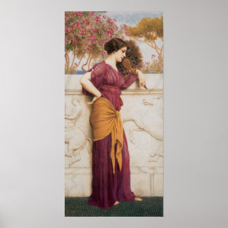 Vintage Art Godward-The_Peacock_Fan-1912 Poster