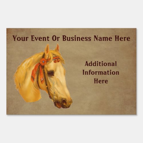 Vintage Art Horse Business Or Event Sign