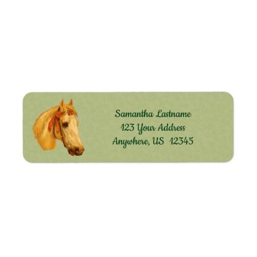 Vintage Art Horse Head Drawing Address Label